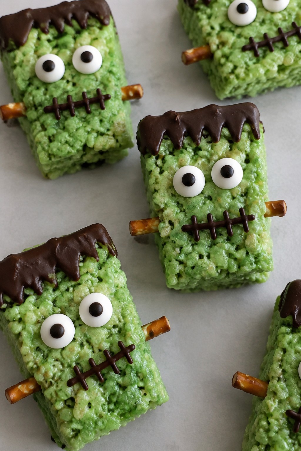 Frankenstein Rice Krispies Treats