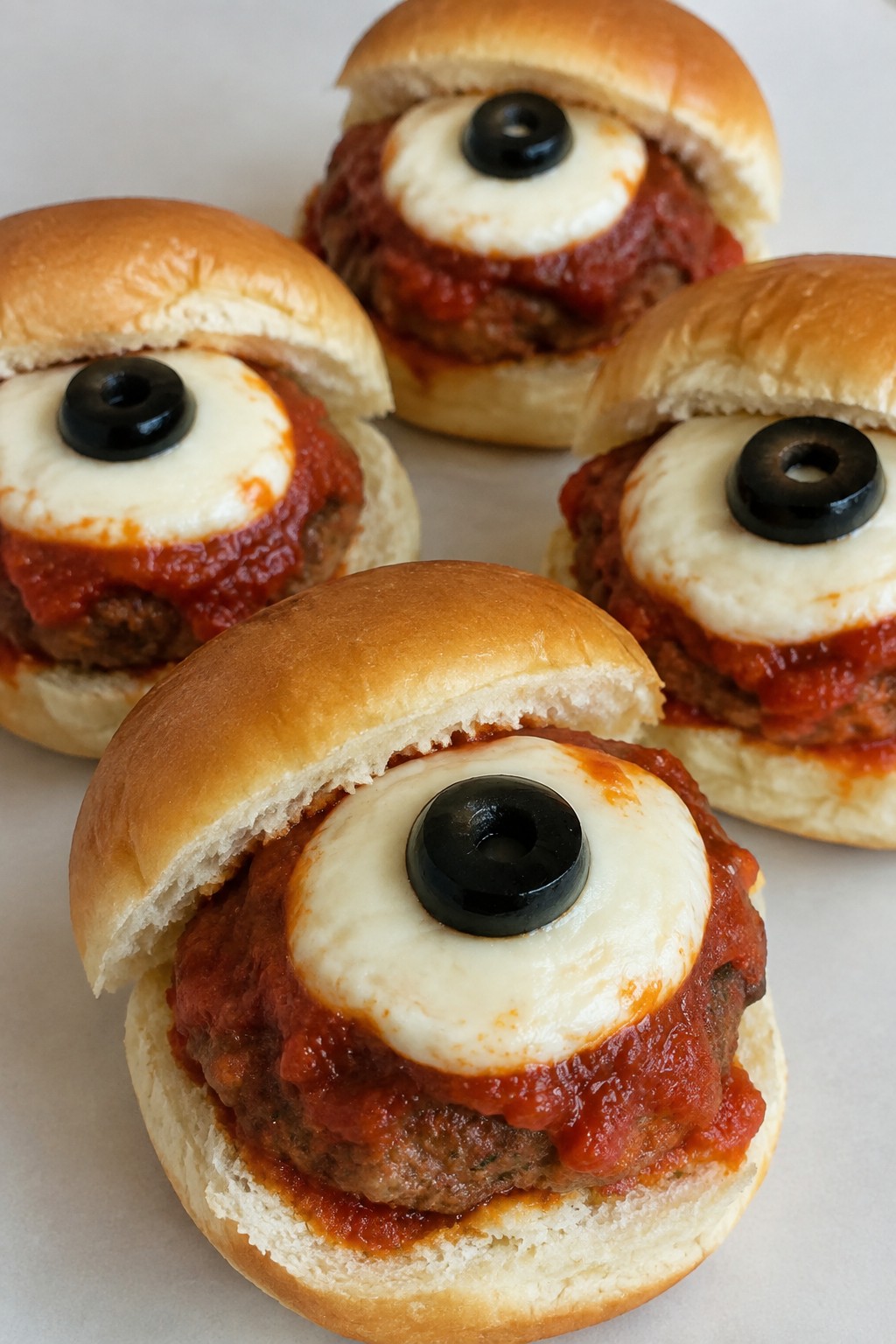 Monster Eyeball Meatball Sliders
