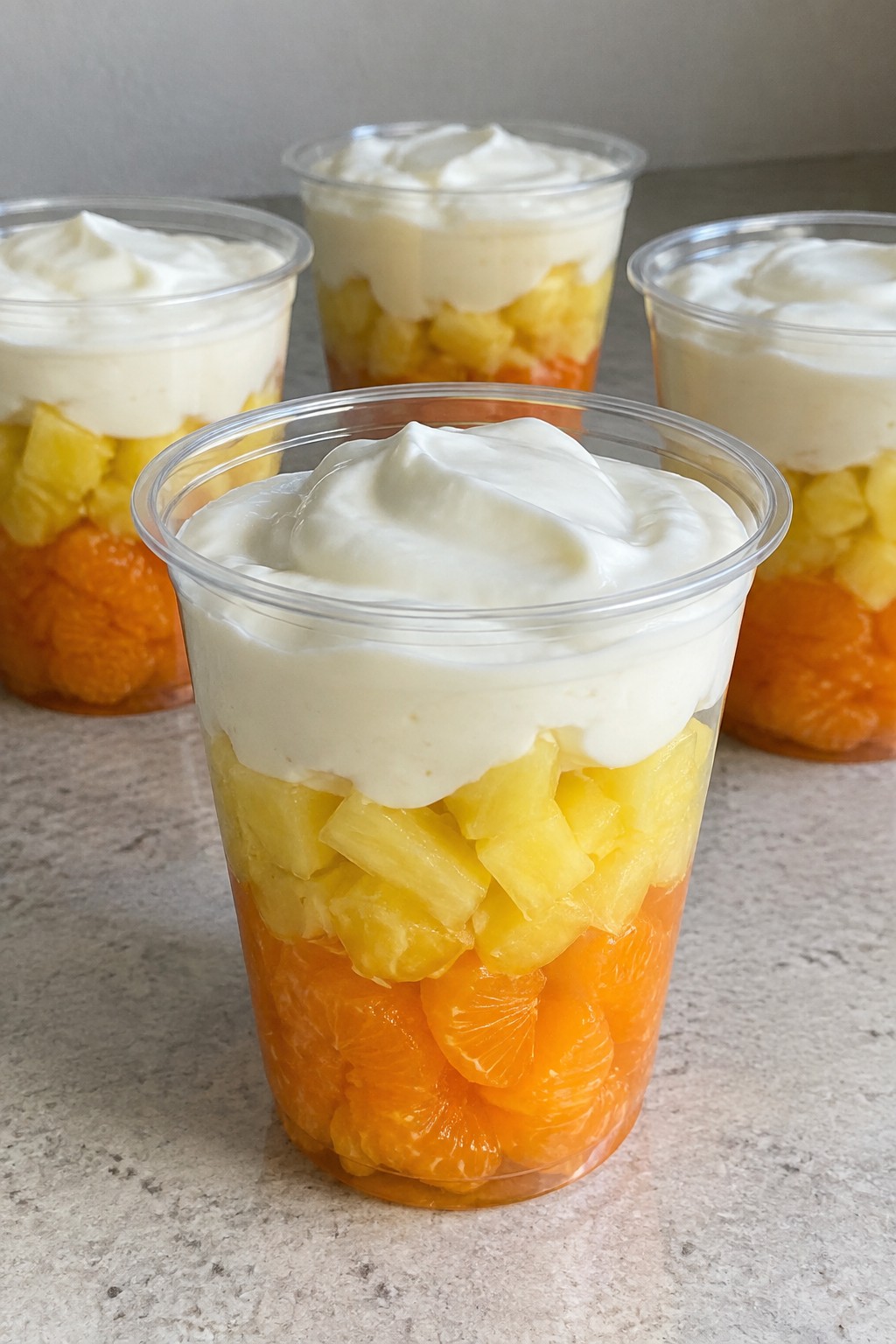 Candy Corn Fruit and Yogurt Parfait Cups