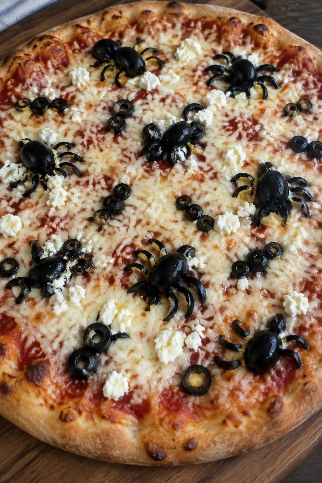 Creepy Crawly Black Olive and Feta Pizza