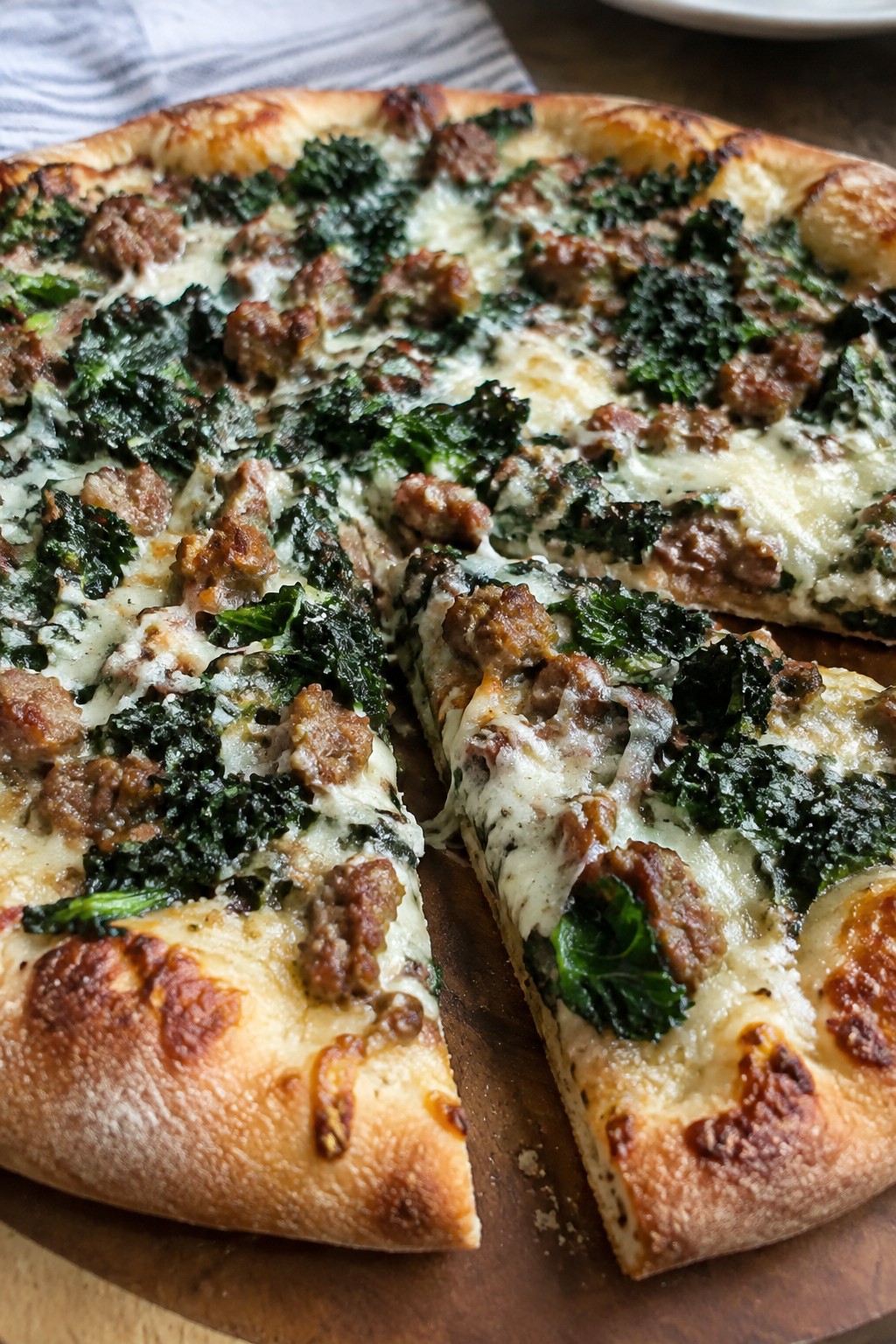 Witch's Cauldron Kale and Sausage Pizza