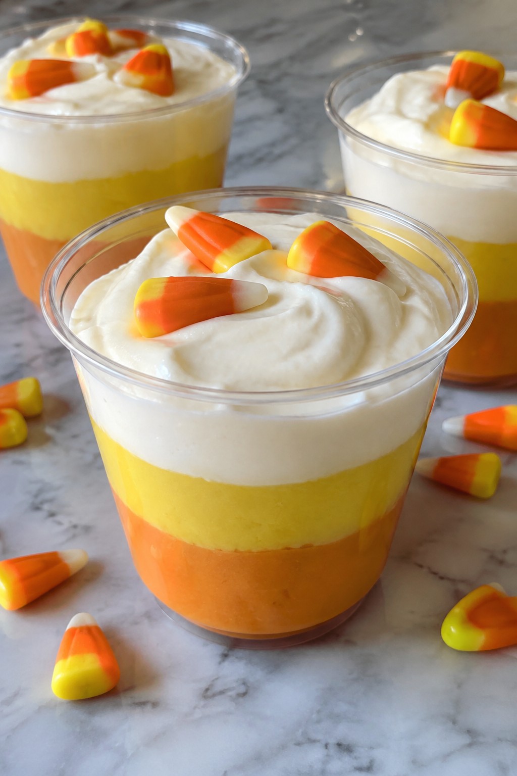 Candy Corn Yogurt Parfait Cups