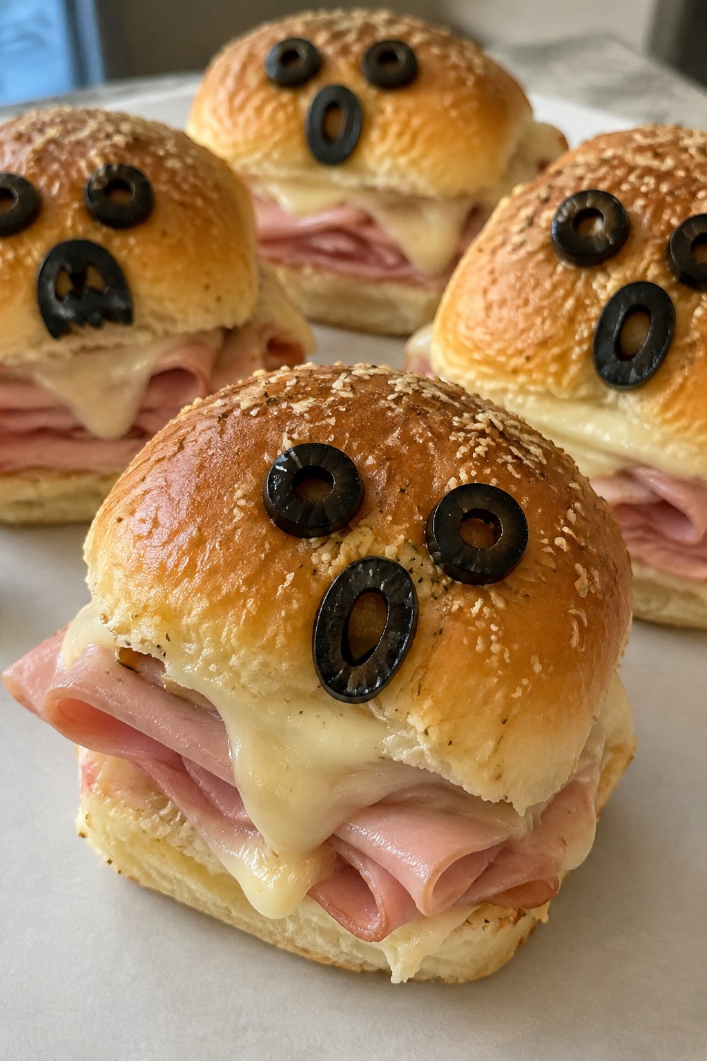 Haunted House Sandwich Sliders