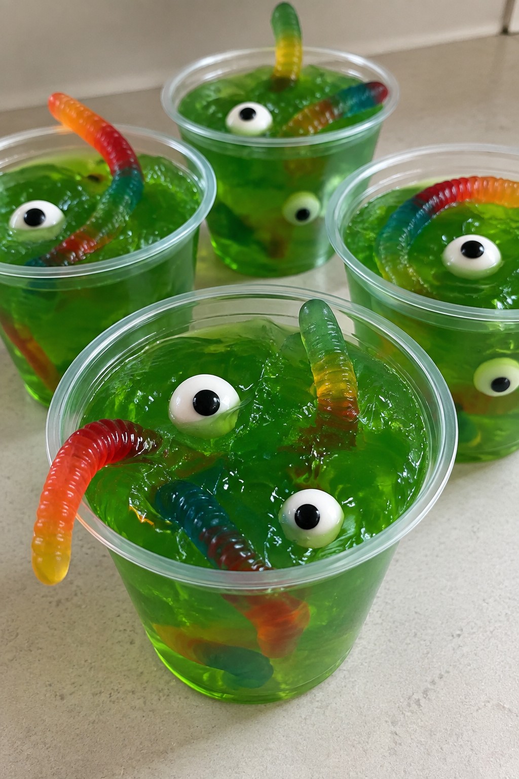 Monster Green Slime Jello Cups