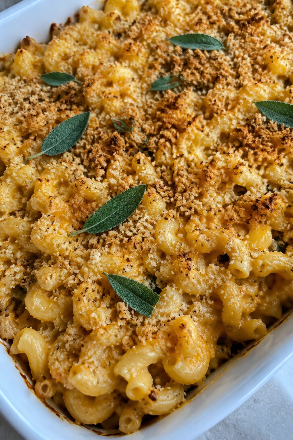 Pumpkin Sage Mac and Cheese Casserole