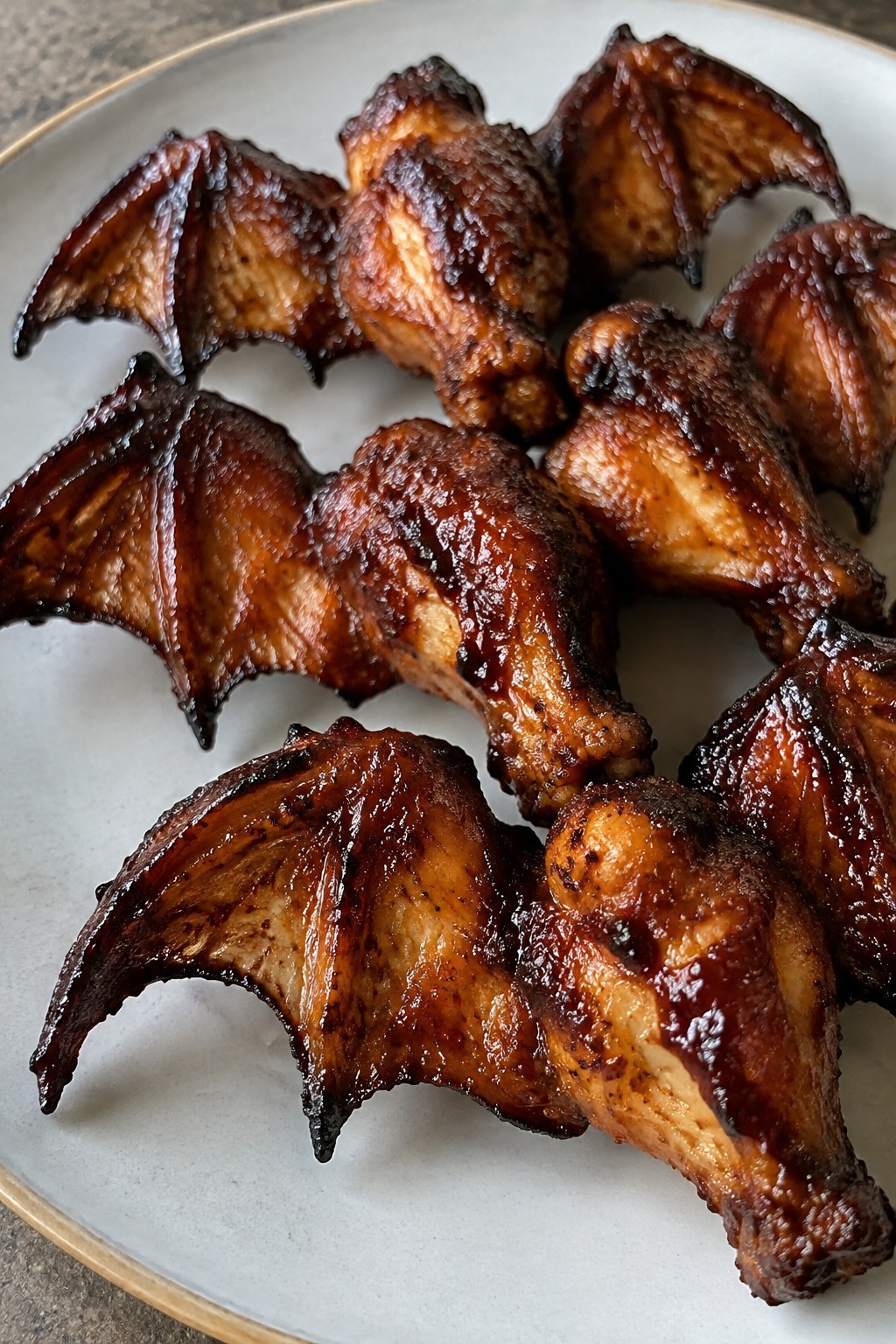 Bat Wing Chicken Drumettes with BBQ Glaze
