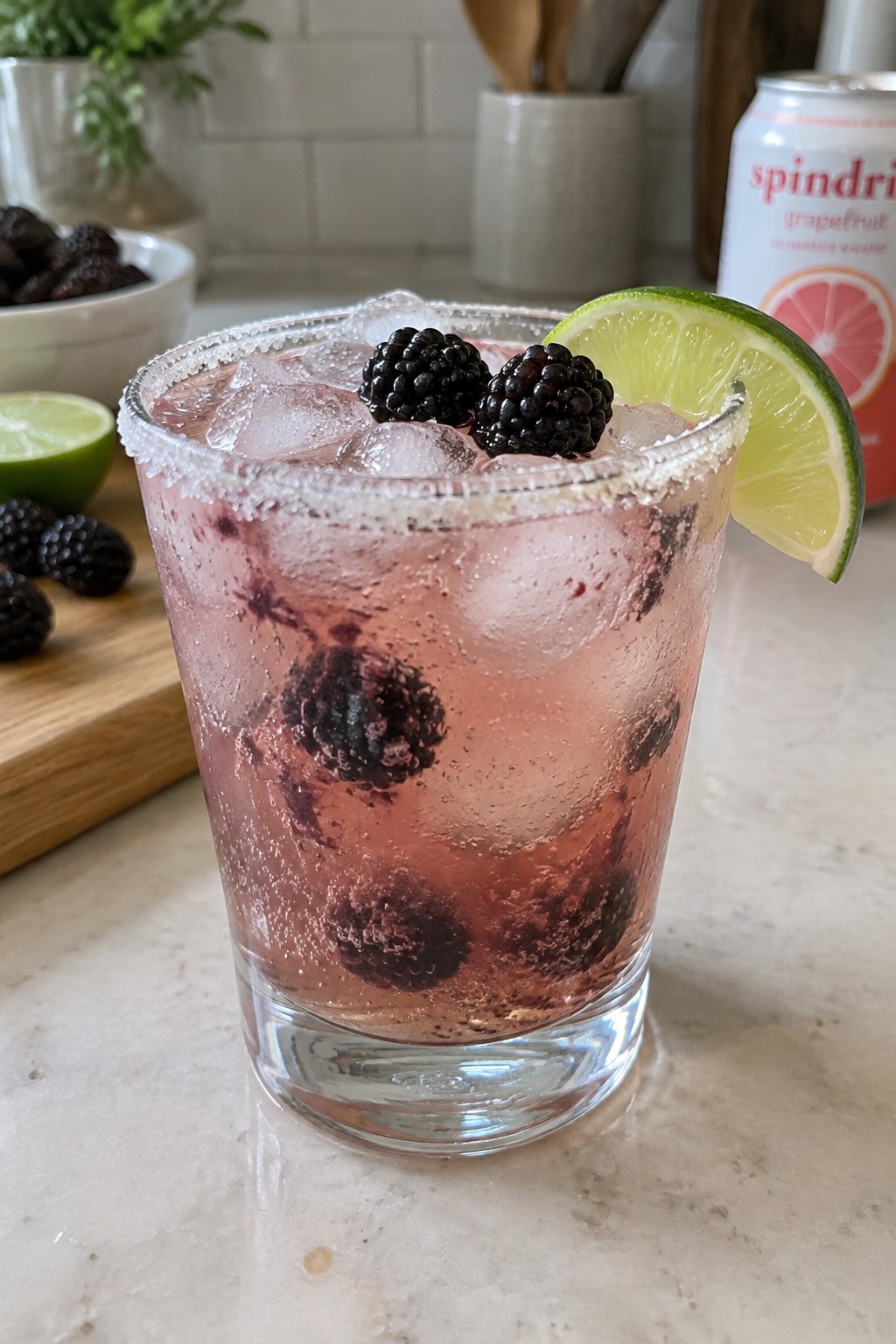 Charred Blackberry Halloween Paloma
