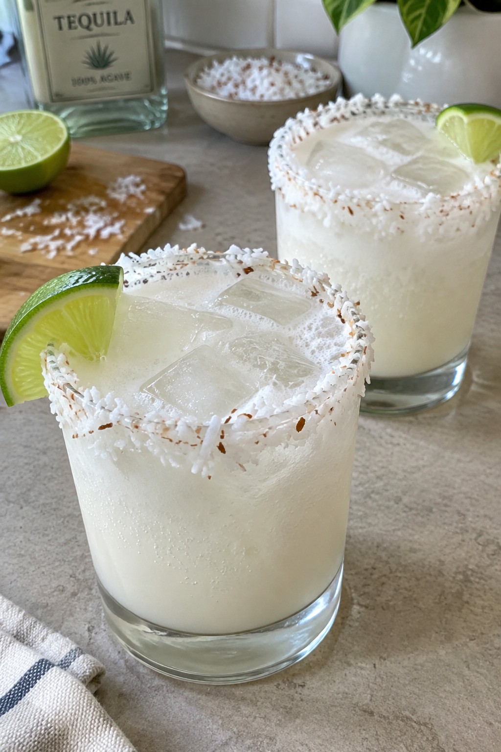 Ghostly Coconut Tequila Fizz
