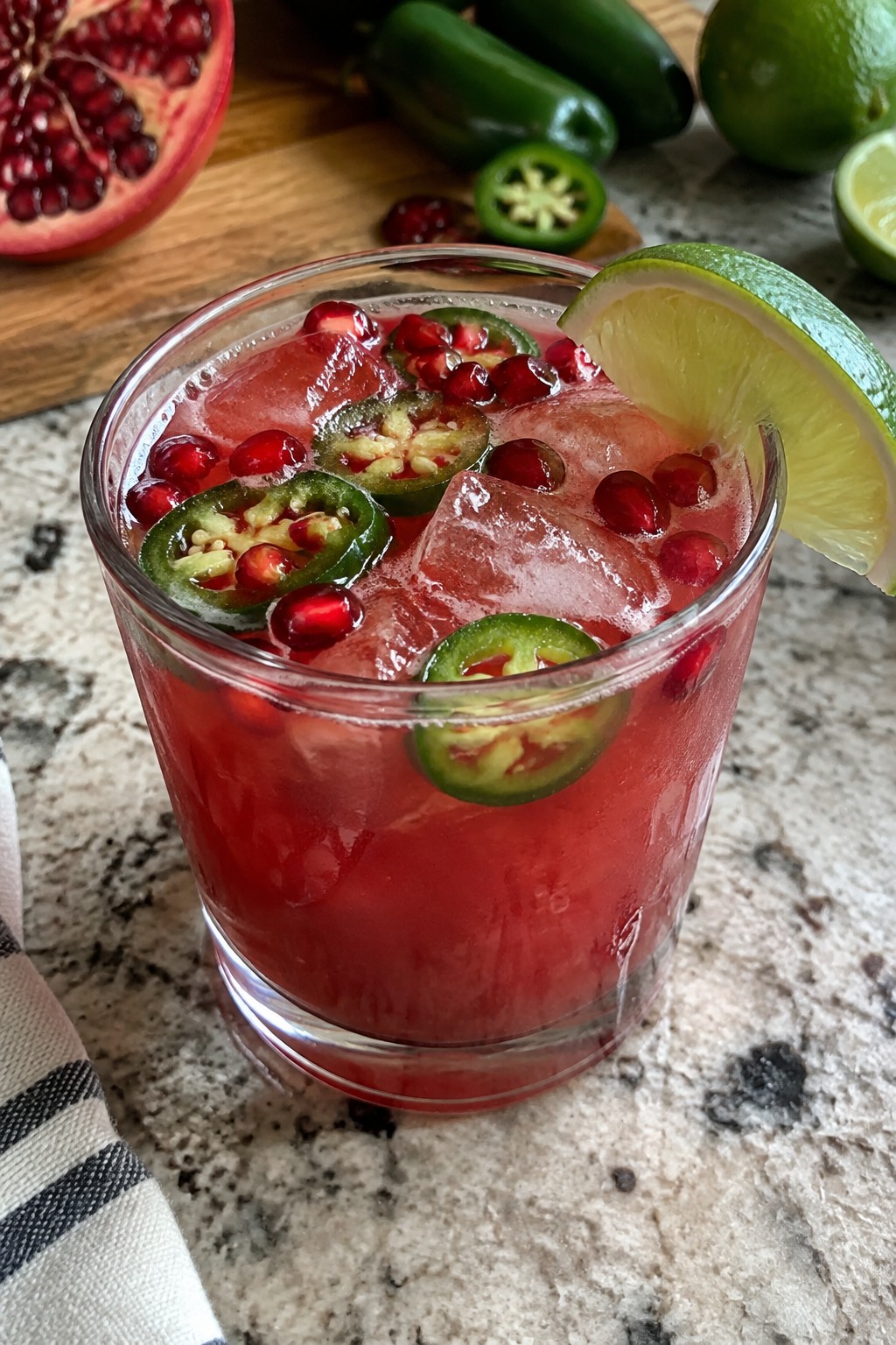 Pomegranate Jalapeño Witch's Margarita