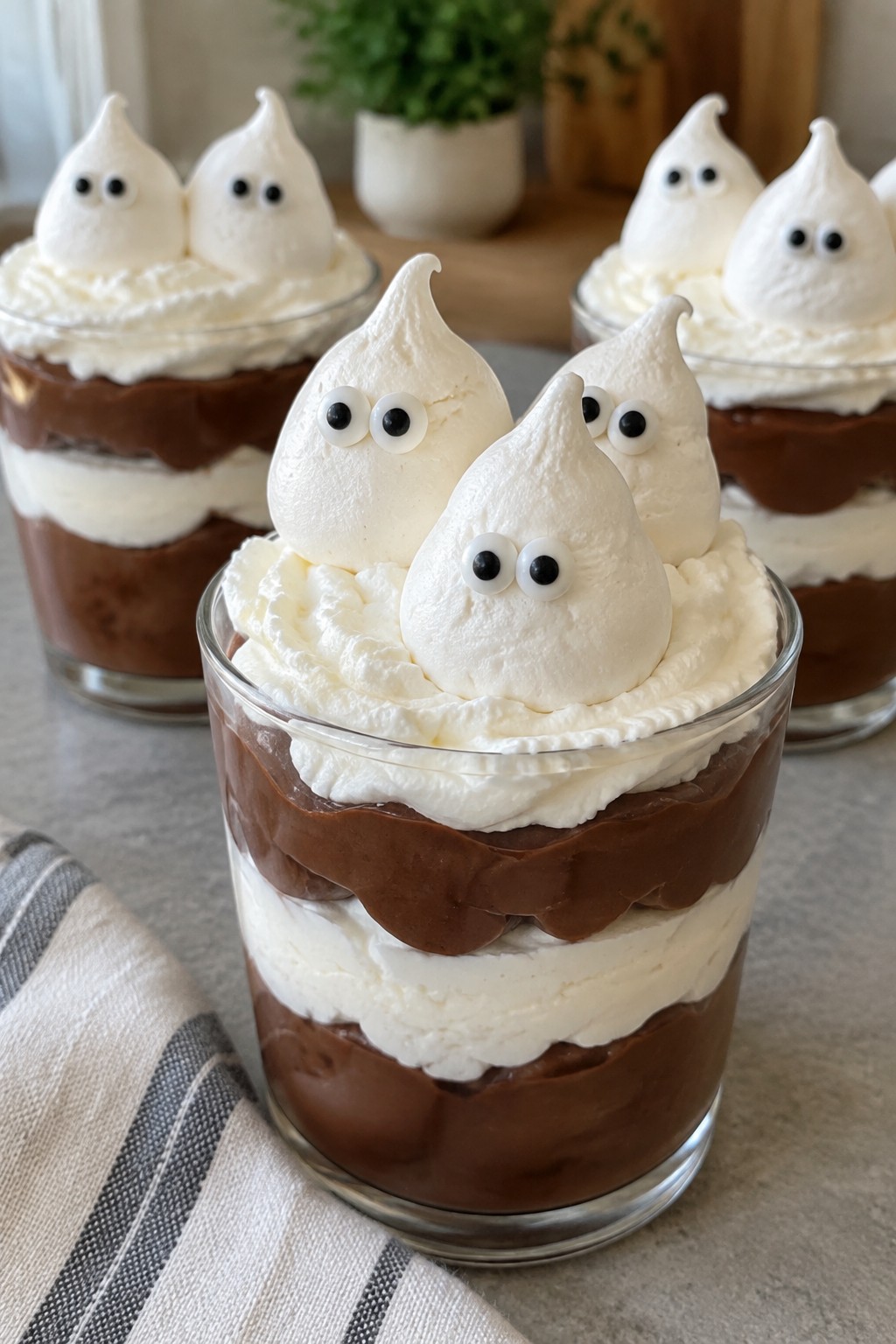 Ghostly Meringue Parfaits