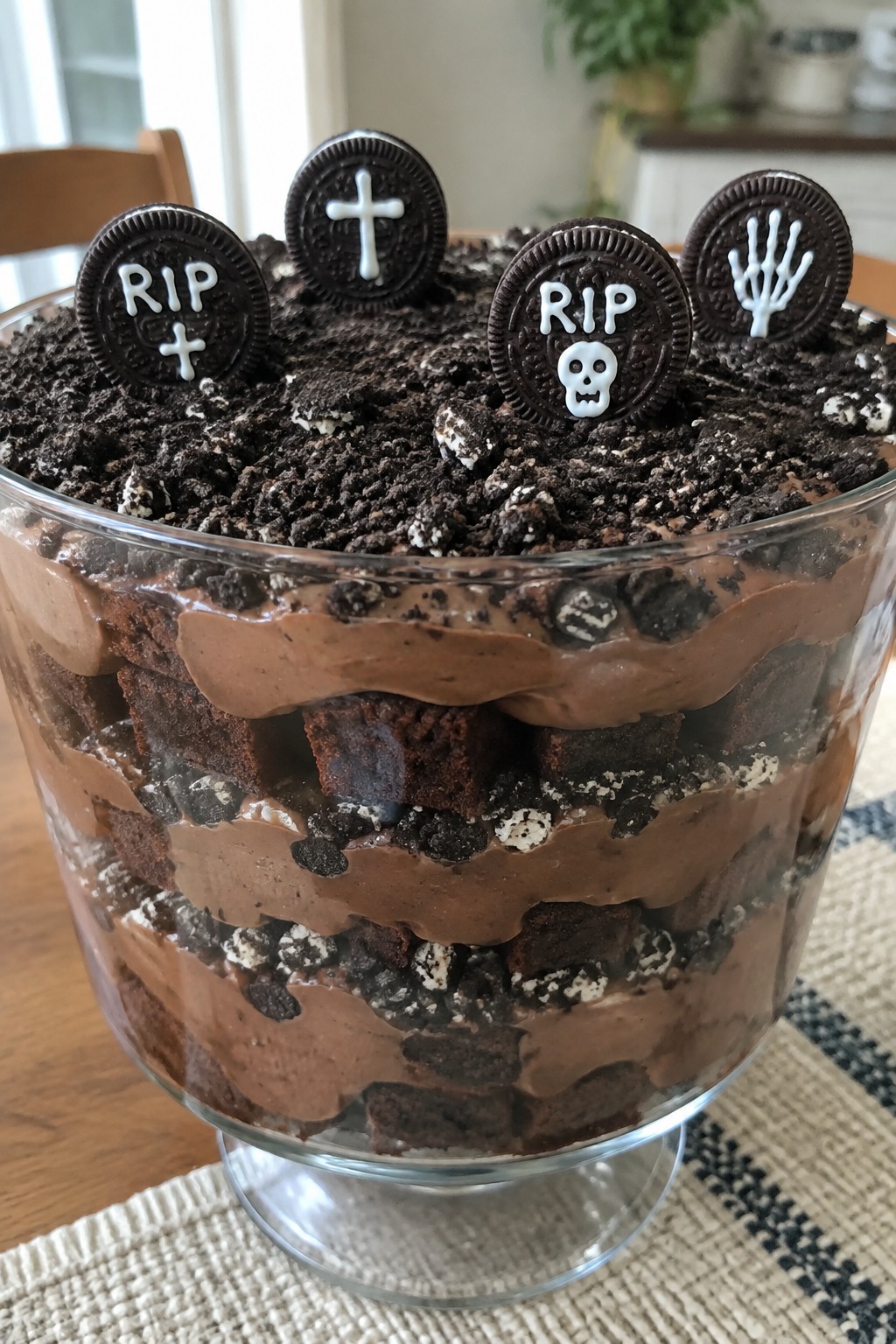 Graveyard Brownie Trifle