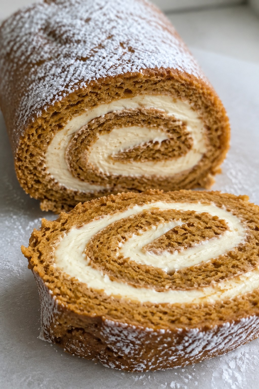Spiced Pumpkin Roll Cake
