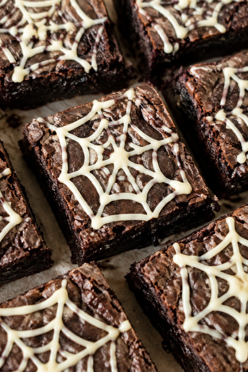 Spooky Spiderweb Brownies