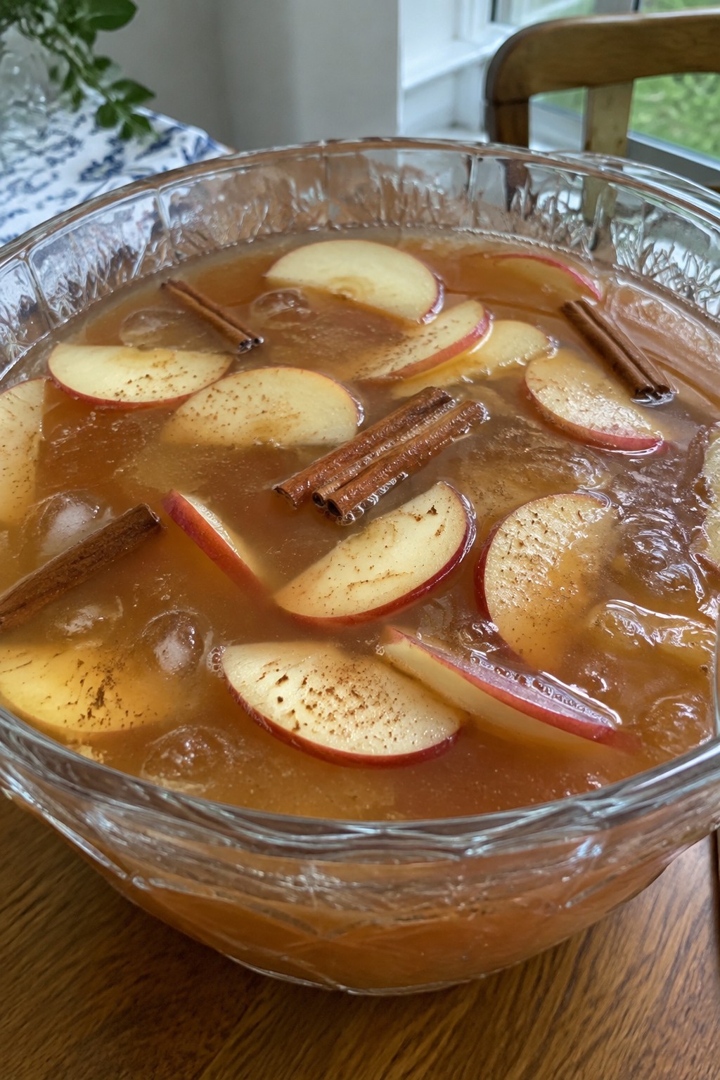 Chai Spiced Caramel Apple Punch Bowl