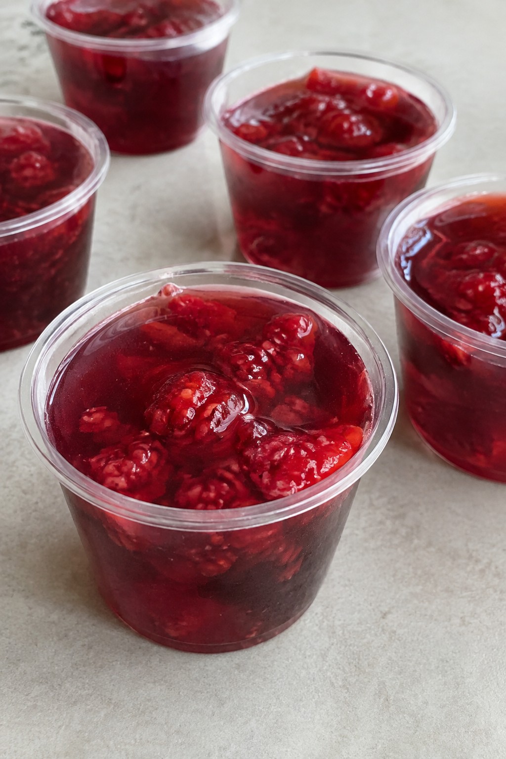 Raspberry Chambord Blood Clot Jello Shots