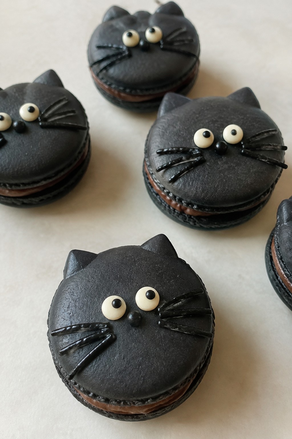 Black Cat Macaron Cookies