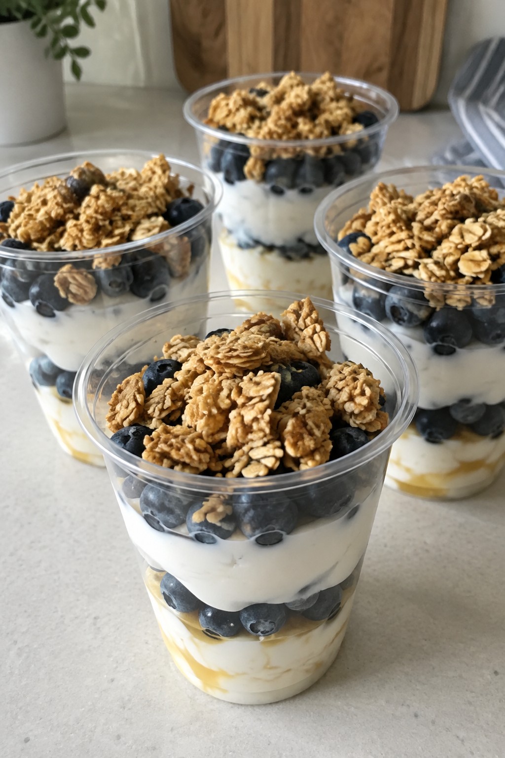 Boo Berry Yogurt Parfait Cups