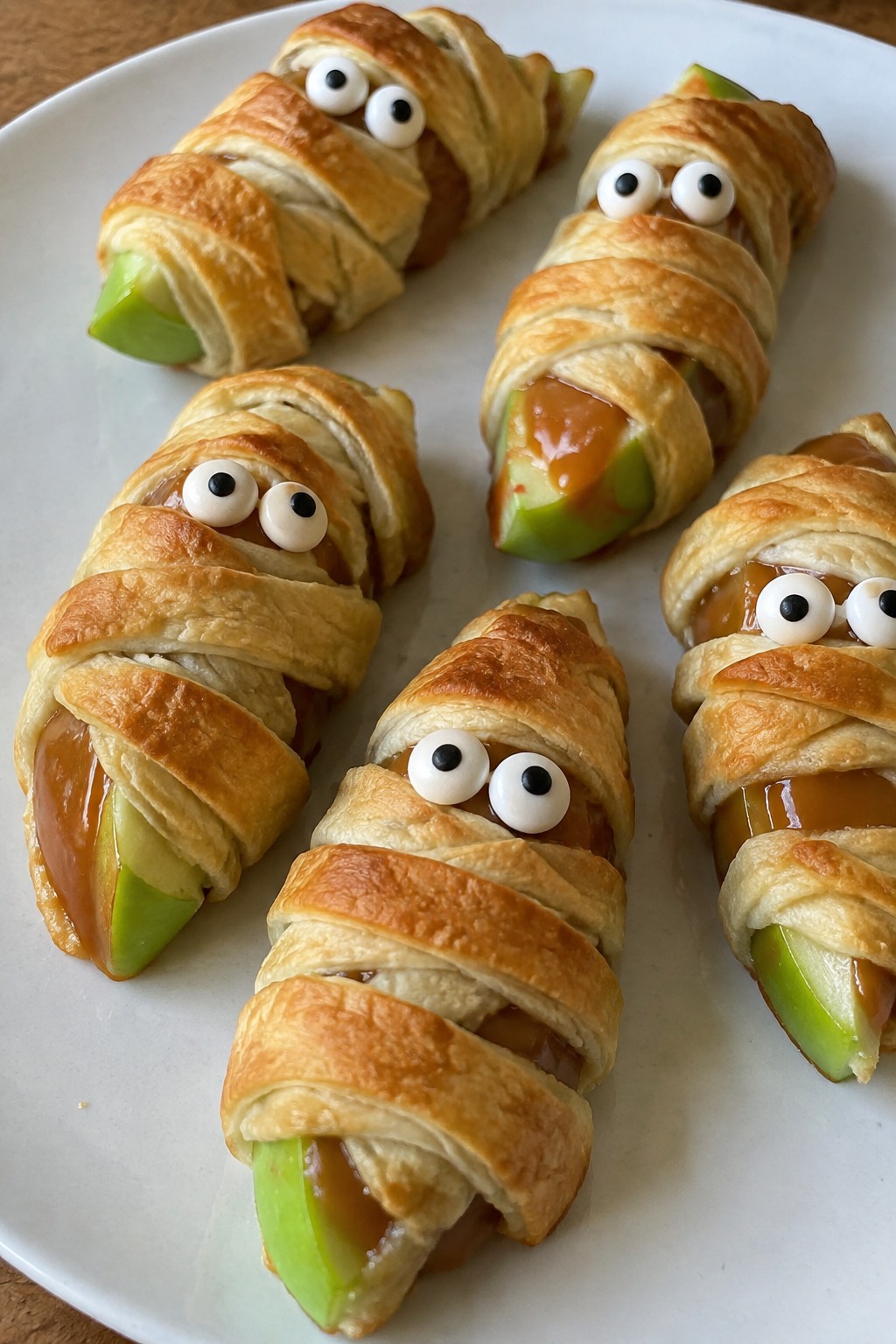 Mummy Caramel Apple Slices