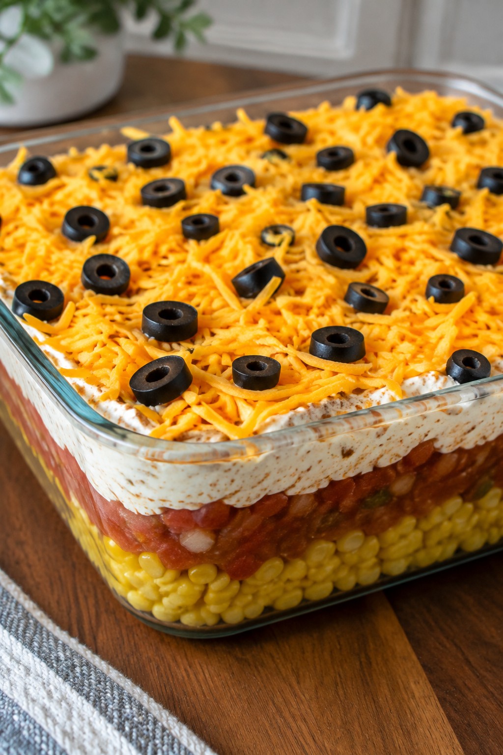 Candy Corn Layered Taco Dip
