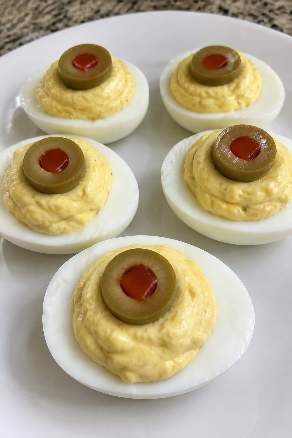 Olive Eyeball Deviled Eggs