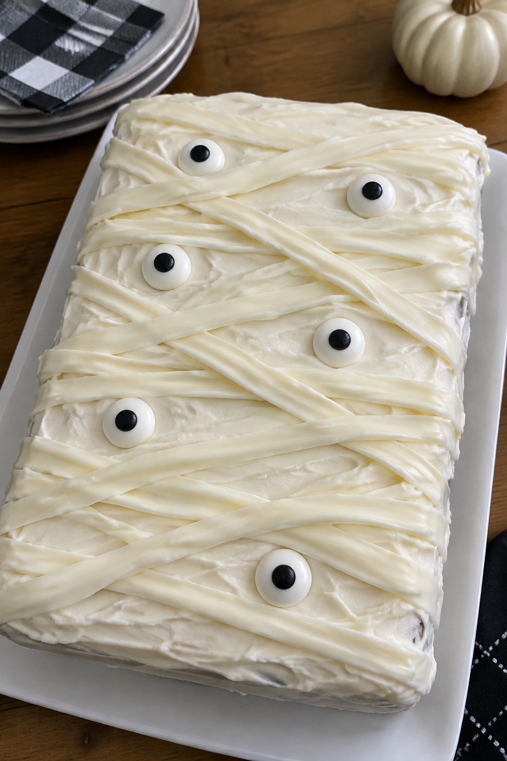 Mummy White Chocolate Sheet Cake