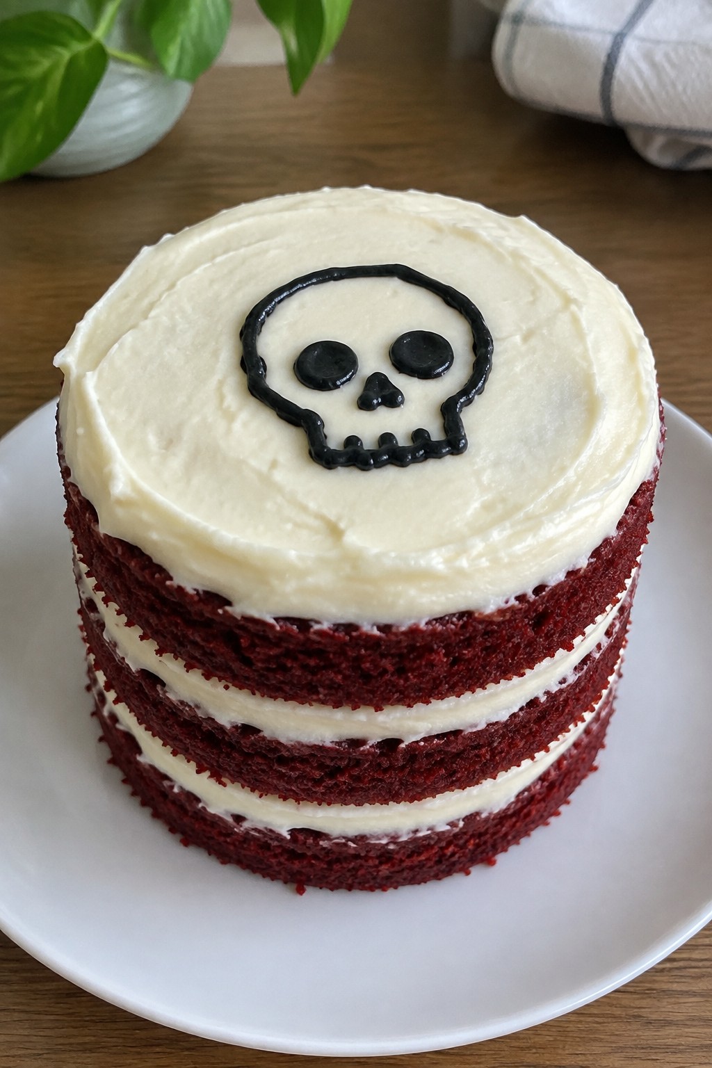 Skull Red Velvet Layer Cake
