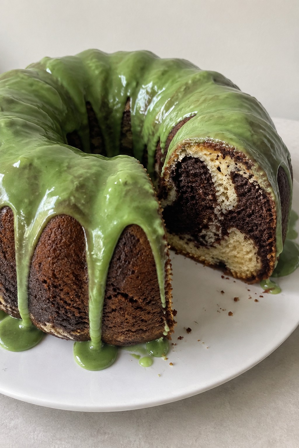 Witch’s Cauldron Marble Bundt Cake