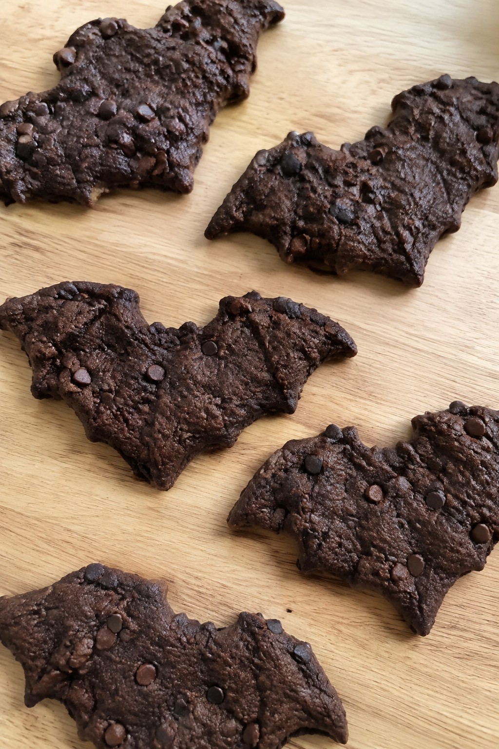Chocolate Bat Wing Cookies