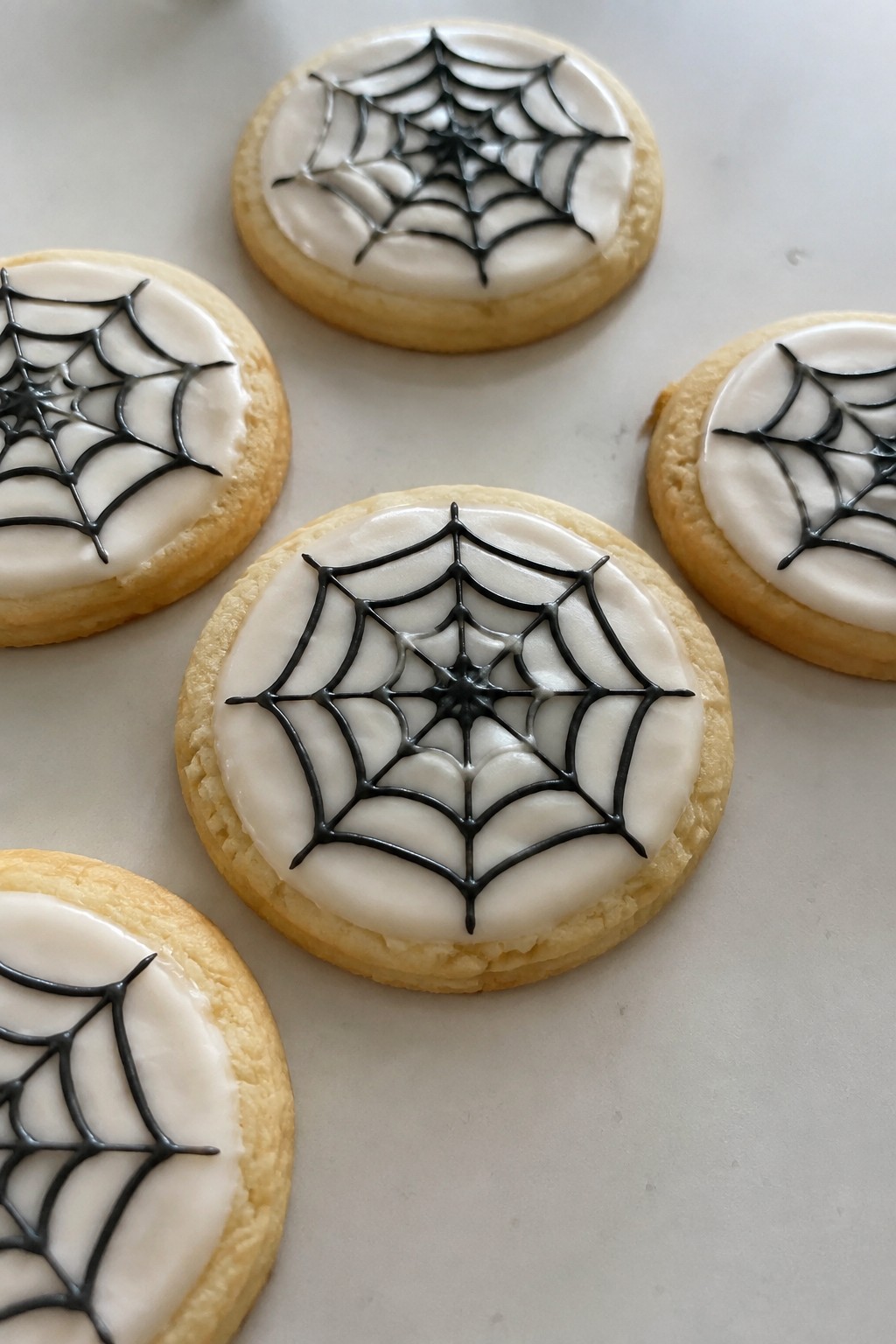 Spooky Spiderweb Sugar Cookies