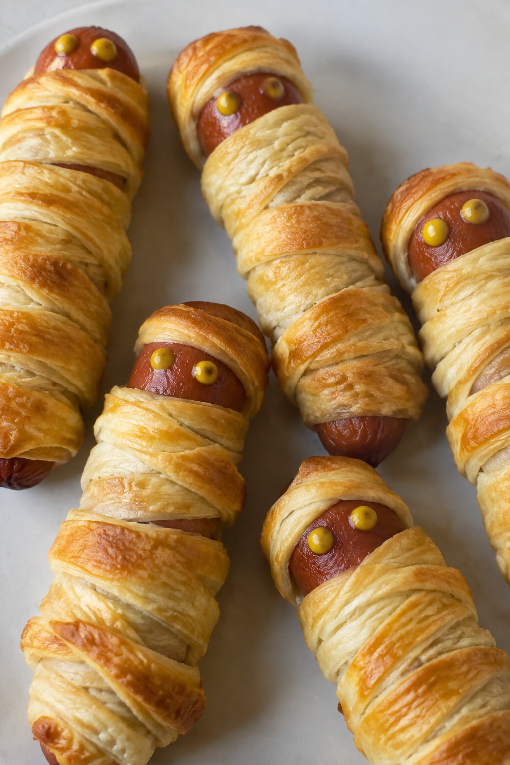 Mummy Hot Dogs in Crescent Dough