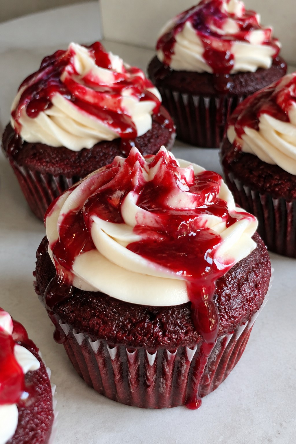 Bloody Red Velvet Cupcakes
