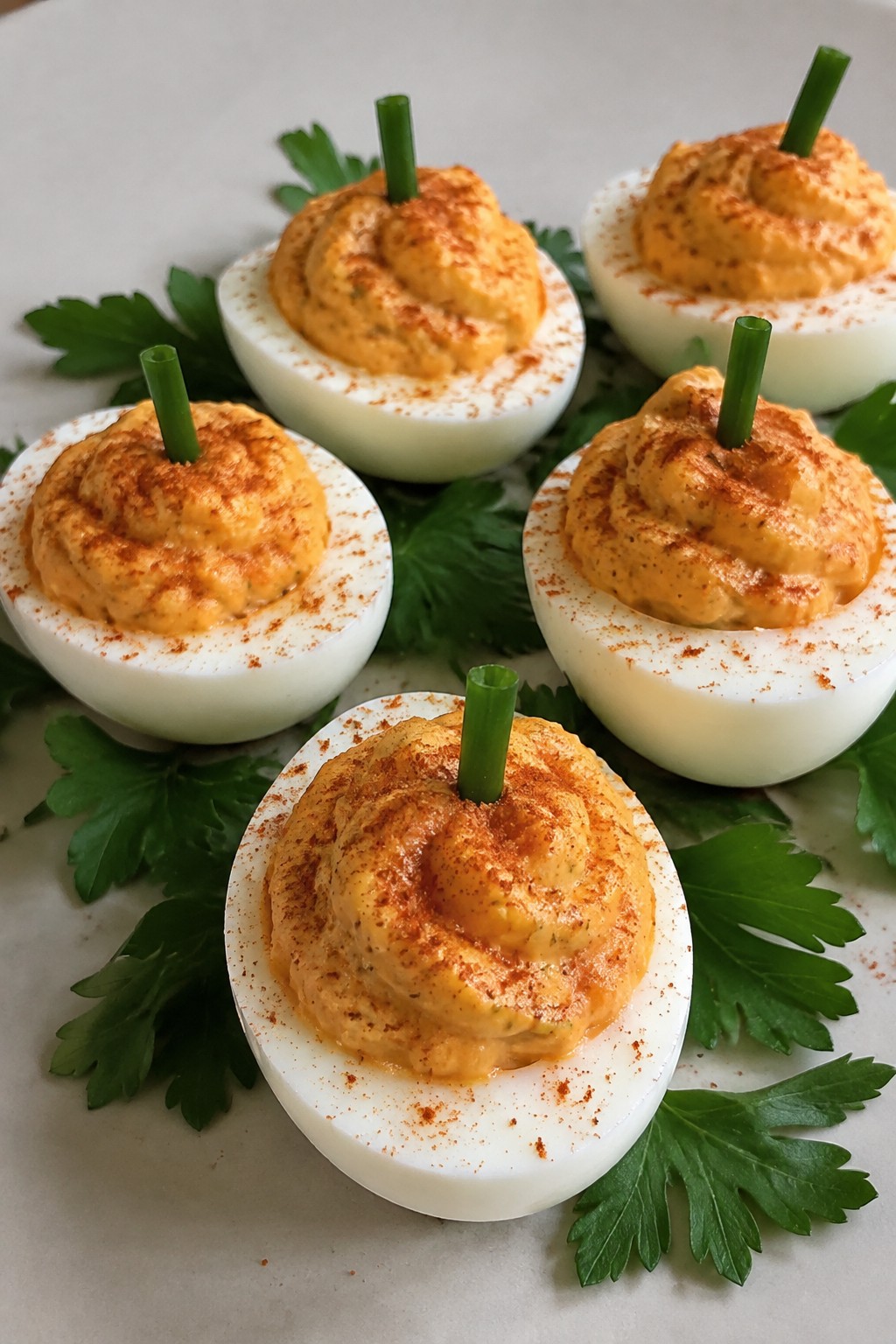 Pumpkin Patch Deviled Eggs