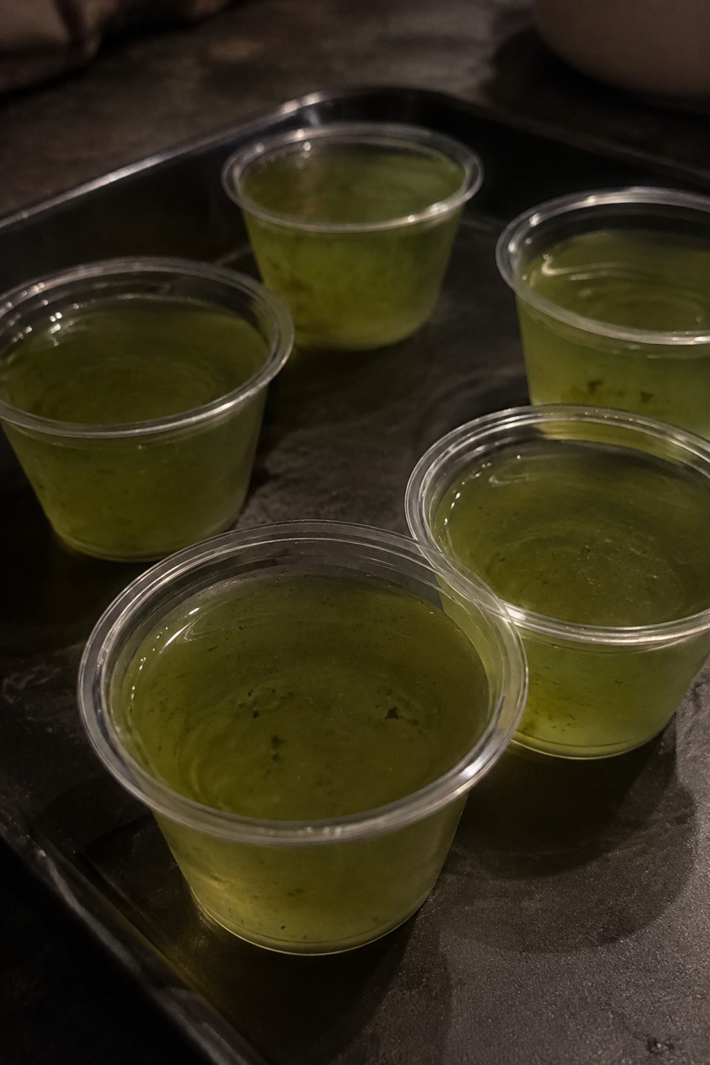 Chilling Herbal Green Tea Vodka Jello Shots