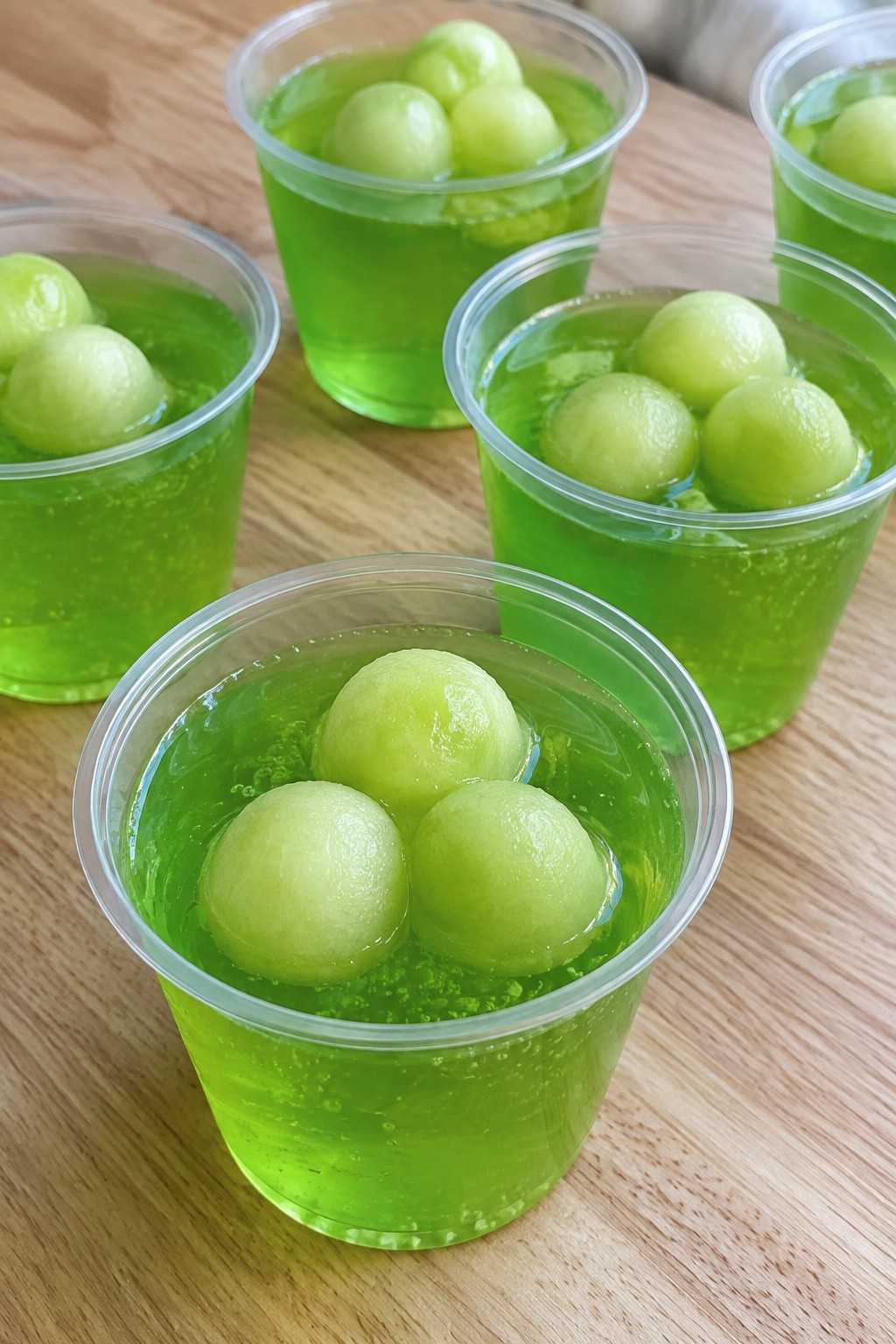 Creepy Honeydew Melon Rum Jello Shots