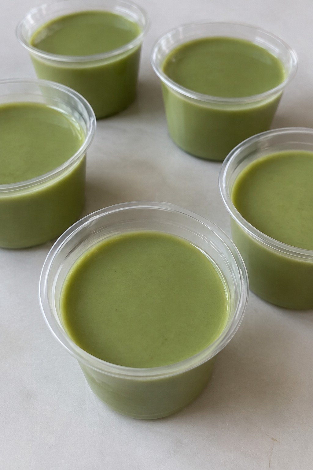 Eerie Matcha Coconut Cream Jello Shots