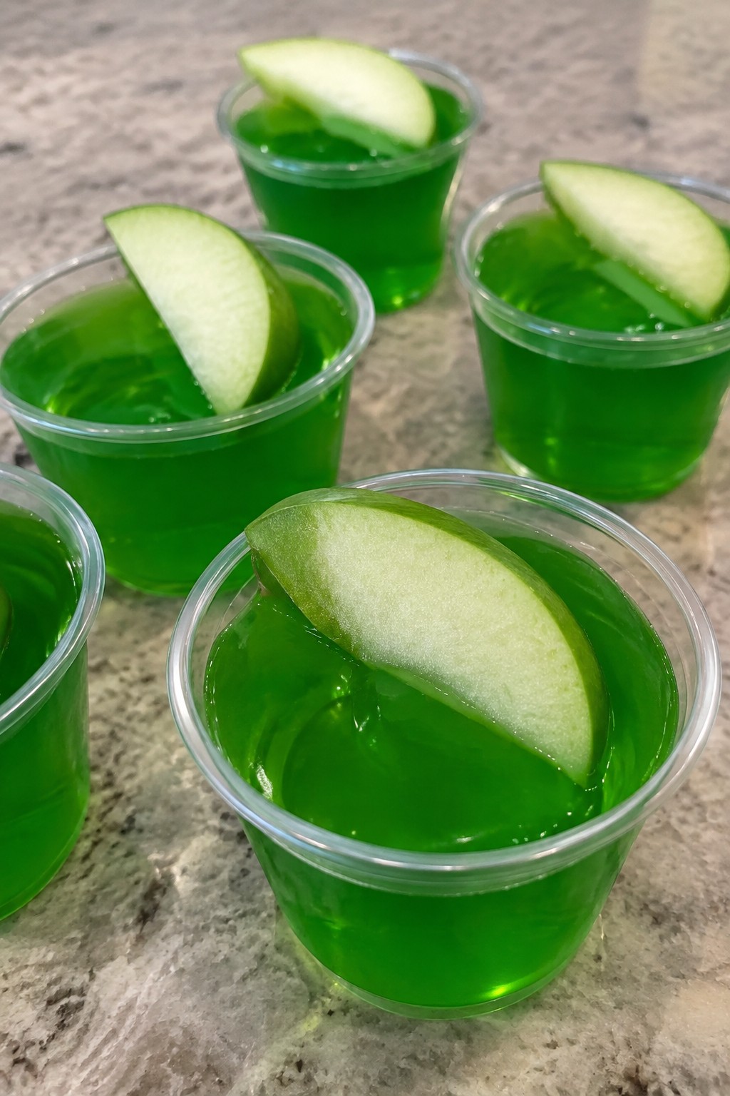 Ghastly Green Apple Vodka Jello Shots