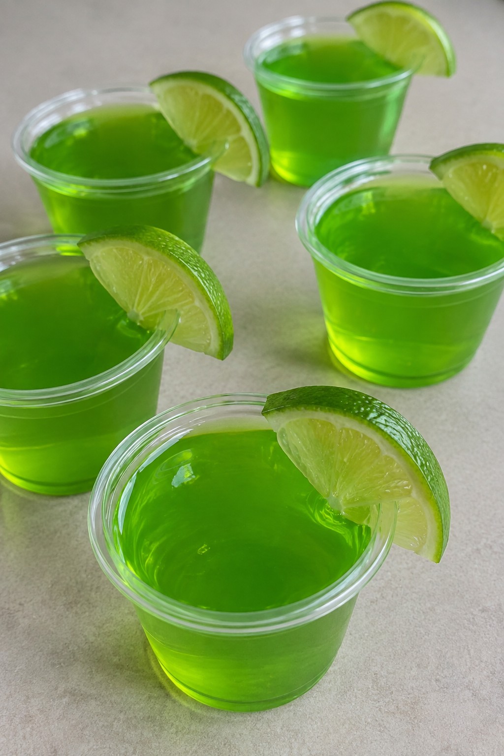 Macabre Chartreuse Citrus Jello Shots