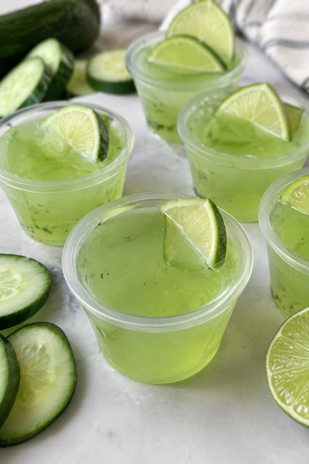 Wicked Cucumber Lime Gin Jello Shots
