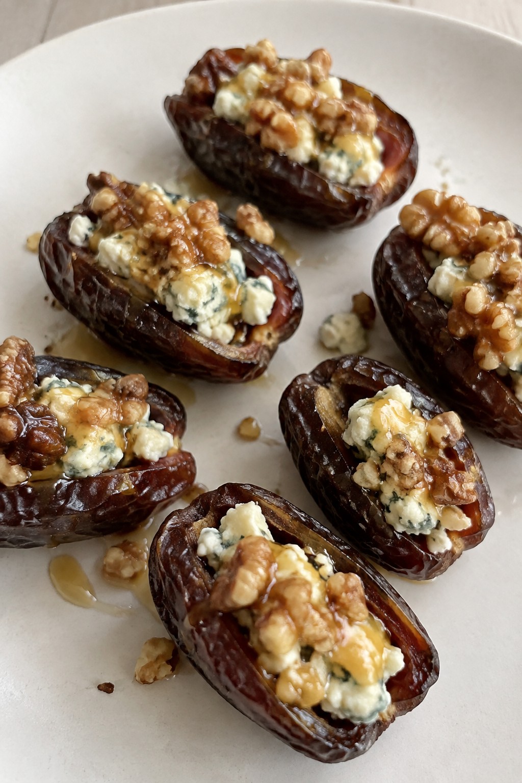 Blue Cheese and Walnut Stuffed Medjool Dates