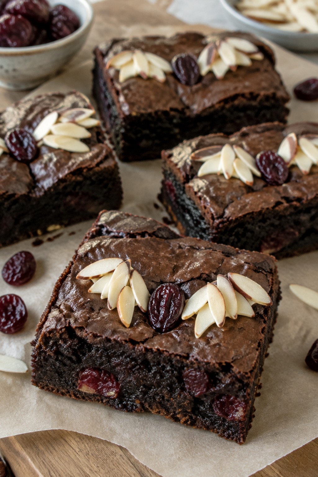 Cherry Almond Bat Wing Brownies