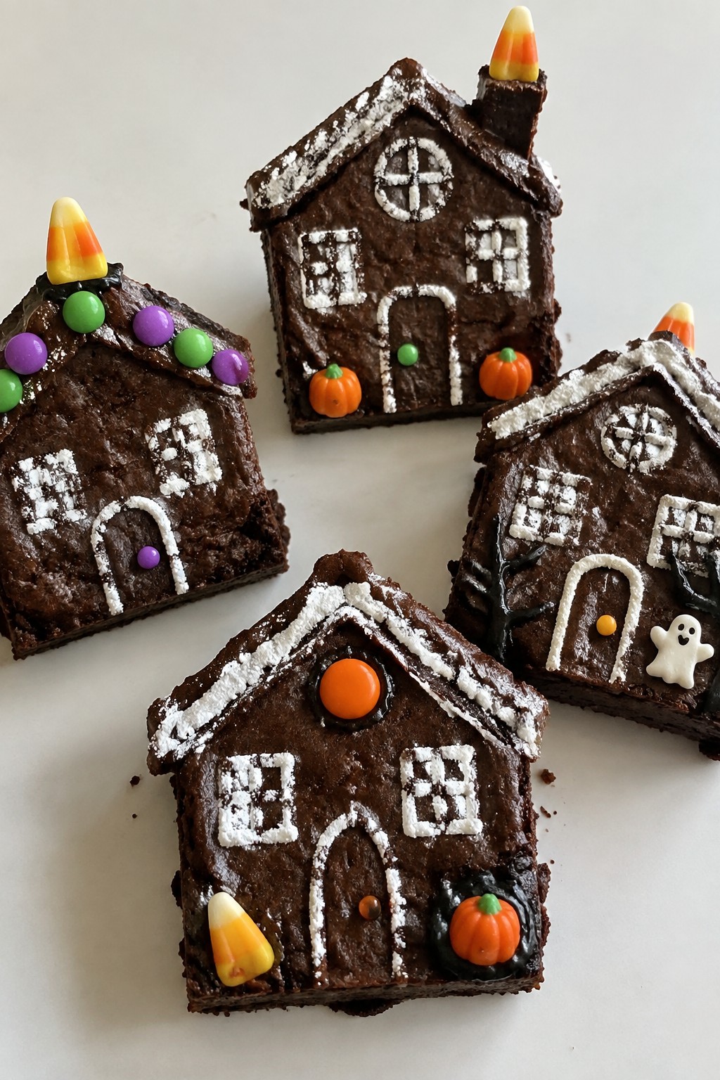 Gingerbread Haunted House Brownies
