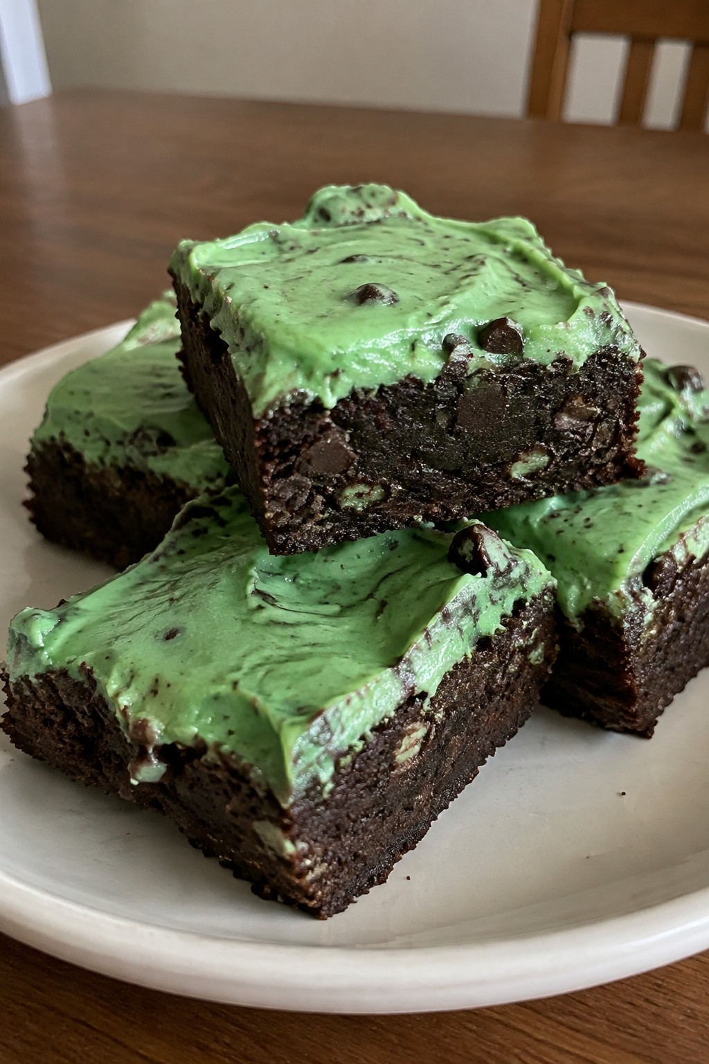Mint Chocolate Witch's Cauldron Brownies