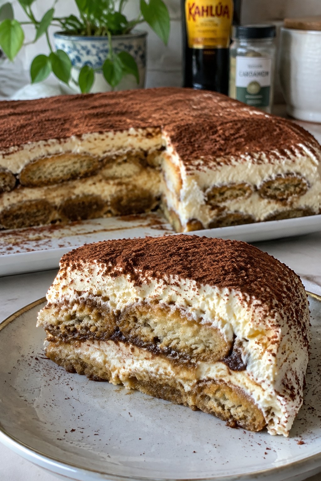 Coffee Cardamom Tiramisu Cake with Kahlua Mascarpone