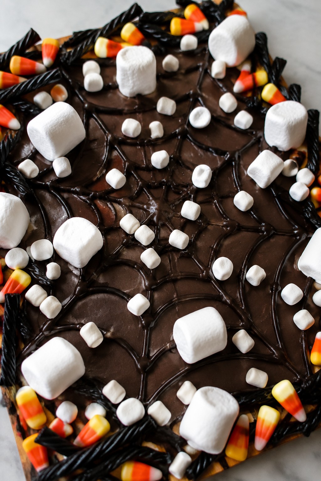Spooky Spiderweb Chocolate Marshmallow Board