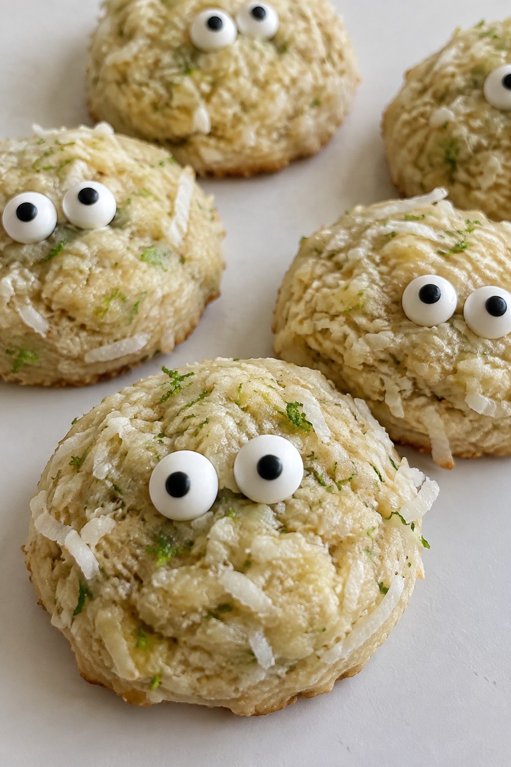 Coconut Lime Spider Eye Cookies