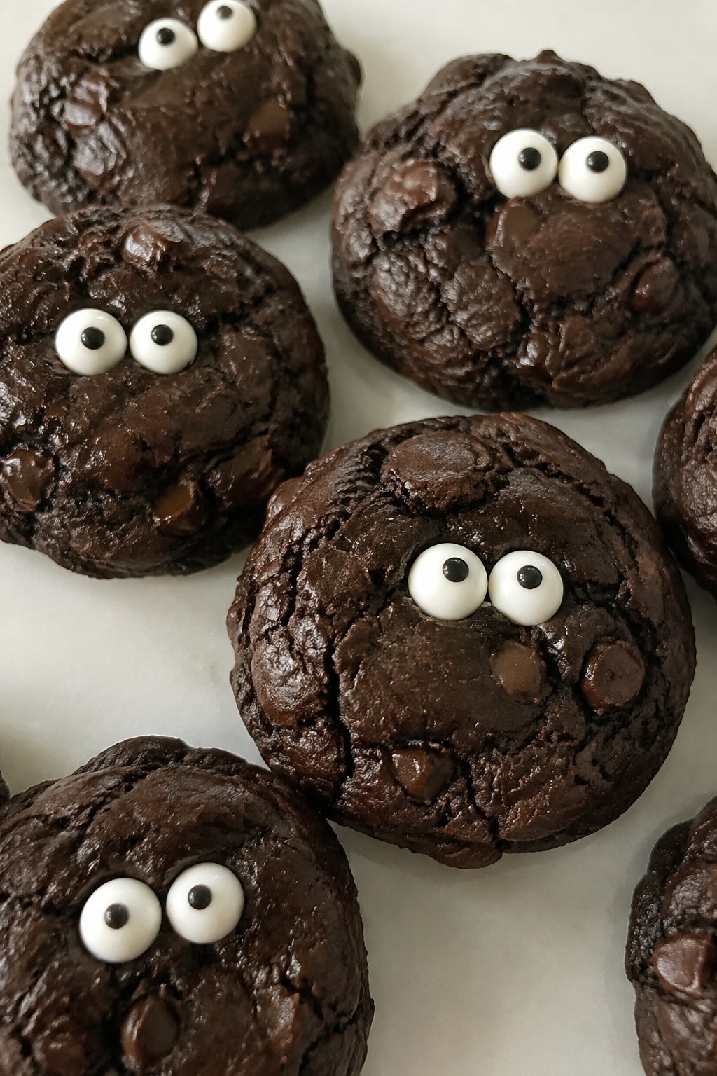 Fudgy Brownie Monster Eye Cookies