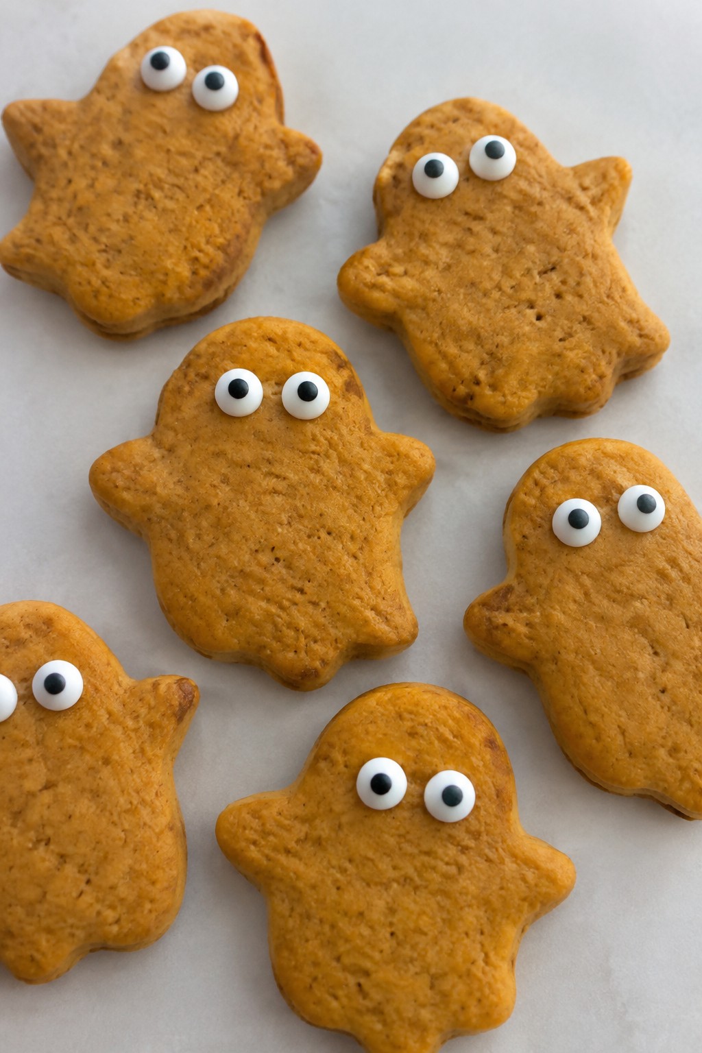 Spiced Pumpkin Ghost Eye Cookies