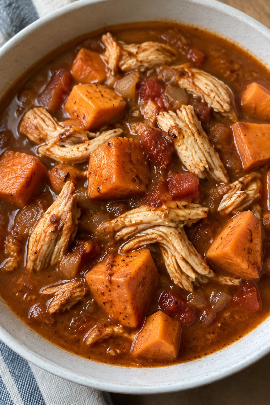 Slow Cooker Spicy Chipotle Chicken and Sweet Potato Stew