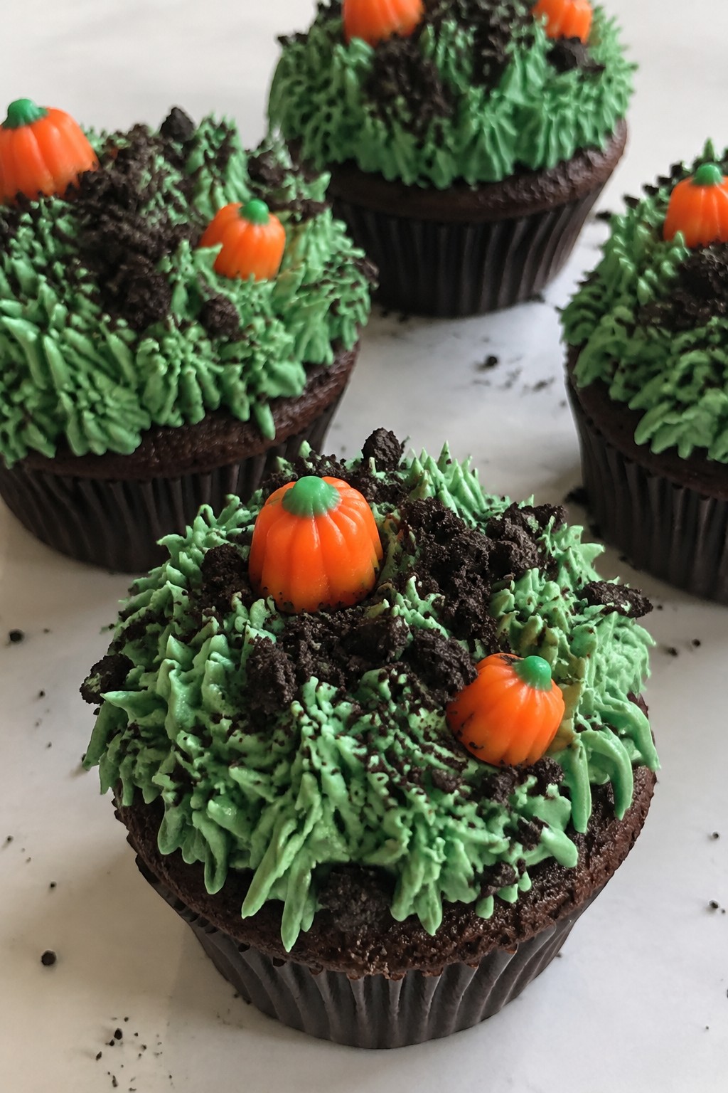 Pumpkin Patch Chocolate Cupcakes