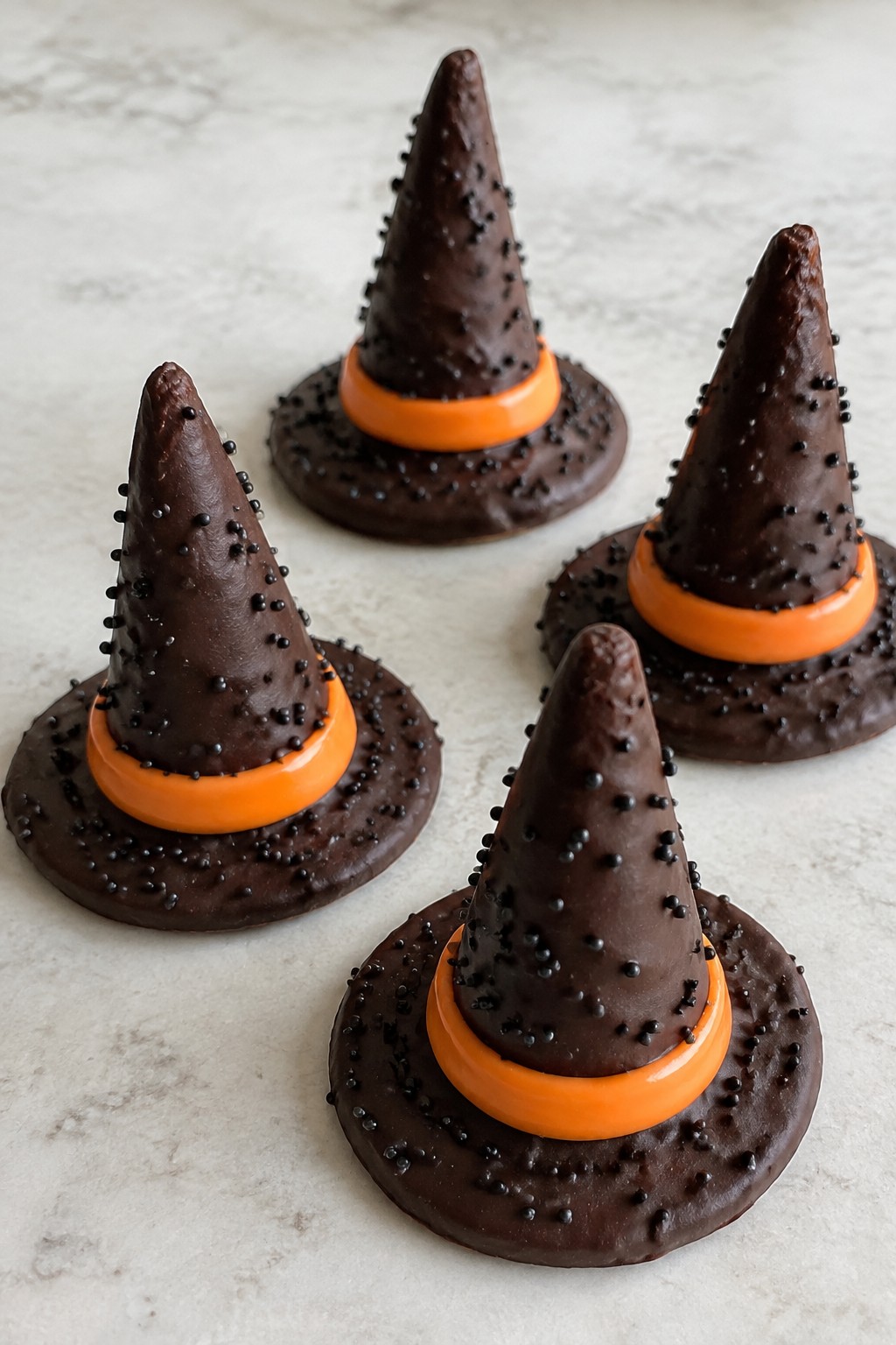 Witch Hat Chocolate-Dipped Cones